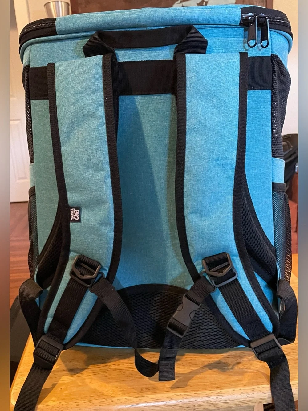 Travel Cat 'The Fat Cat' backpack | New (new) | Aqua & Black